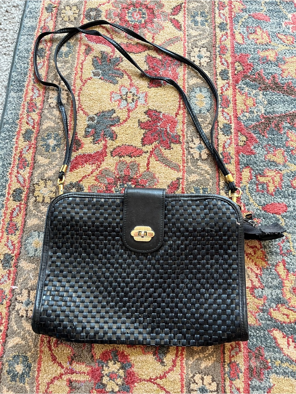 Classic Black Woven Crossbody Bag - Timeless Everyday Carry